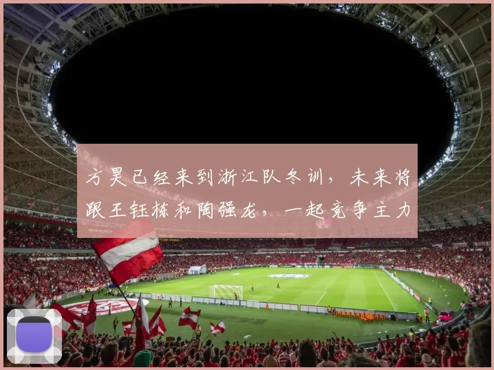 方昊已经来到浙江队冬训，未来将跟王钰栋和陶强龙，一起竞争主力